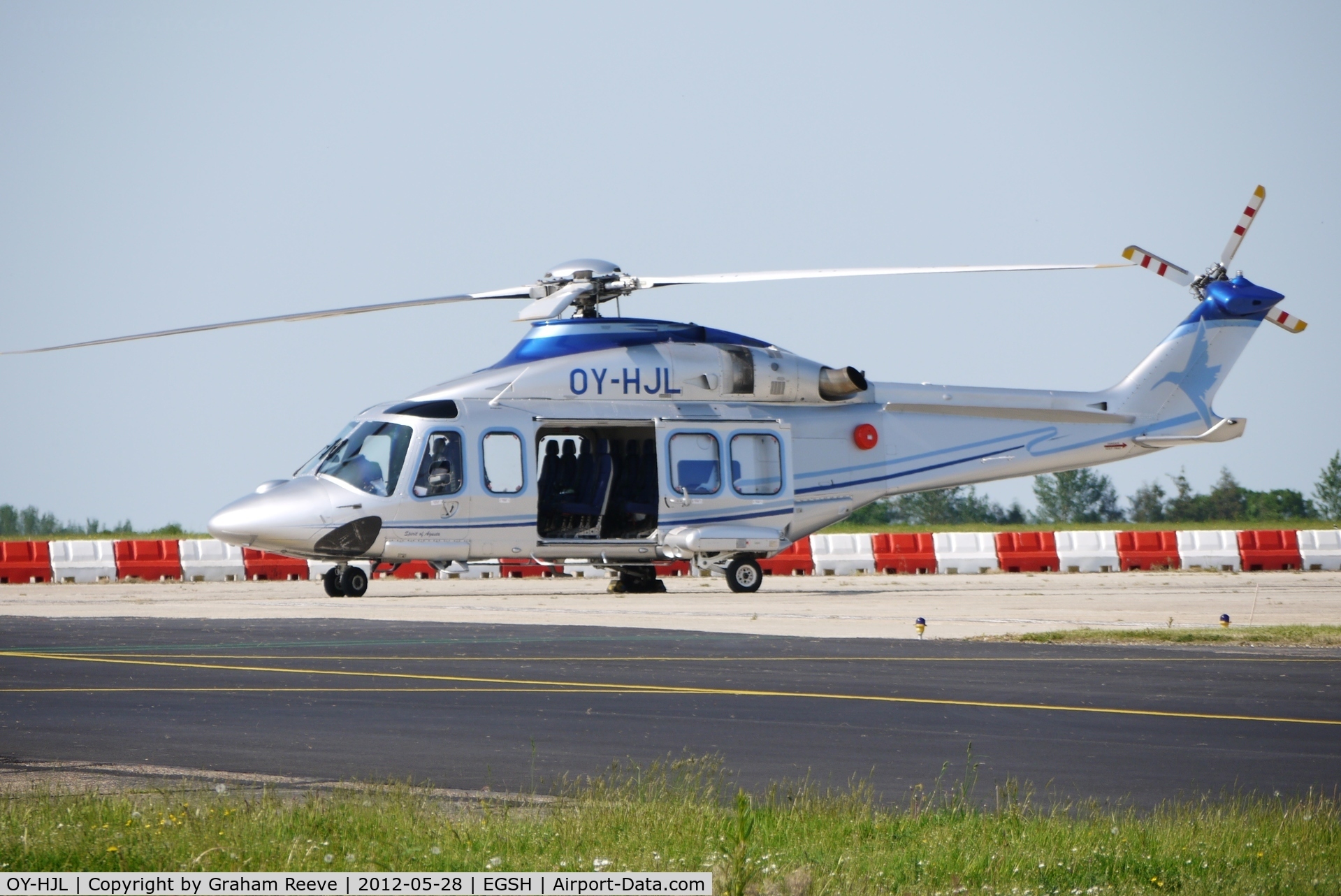 OY-HJL, 2009 AgustaWestland AW-139 C/N 31245, Parked in the sun.