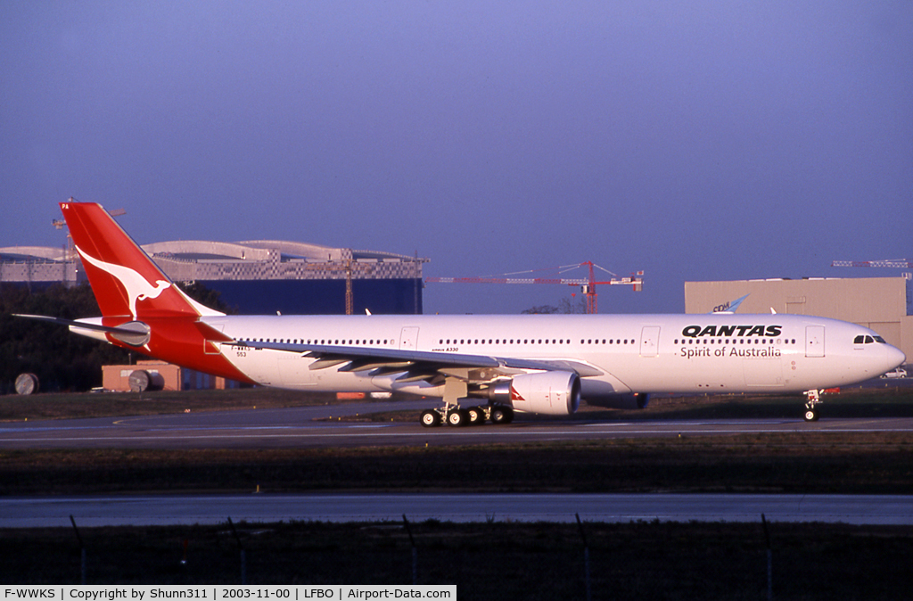 F-WWKS, 2003 Airbus A330-303 C/N 0553, C/n 0553 - To be VH-QPA