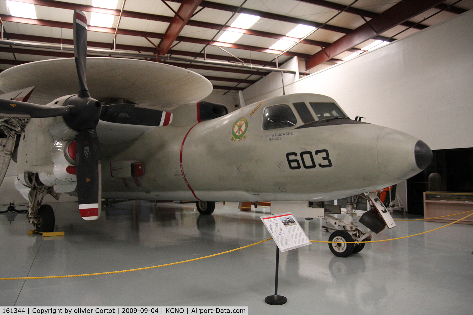 161344, Grumman E-2C Hawkeye C/N A075, Yanks museum, chino