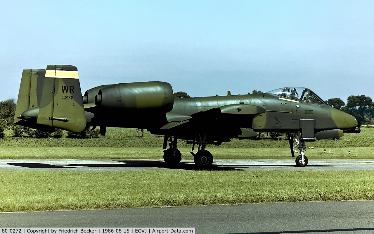 80-0272, 1980 Fairchild Republic A-10A Thunderbolt II C/N A10-0622, taxying to the active