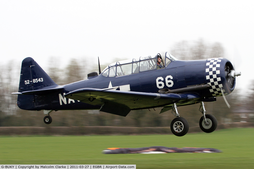 G-BUKY, 1952 Canadian Car & Foundry T-6H Harvard Mk.4M C/N CCF4-464, Canadian Car & Foundry T-6 Harvard 4M, Breighton Airfield, March 2011.