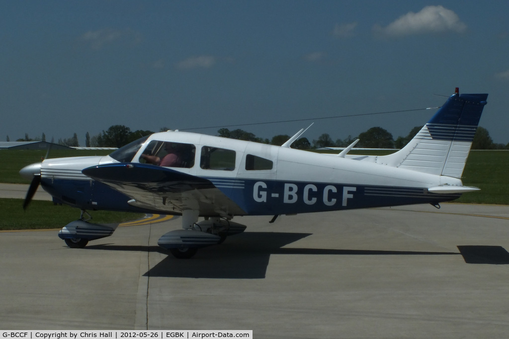 G-BCCF, 1973 Piper PA-28-180 Cherokee Archer C/N 28-7405069, at AeroExpo 2012