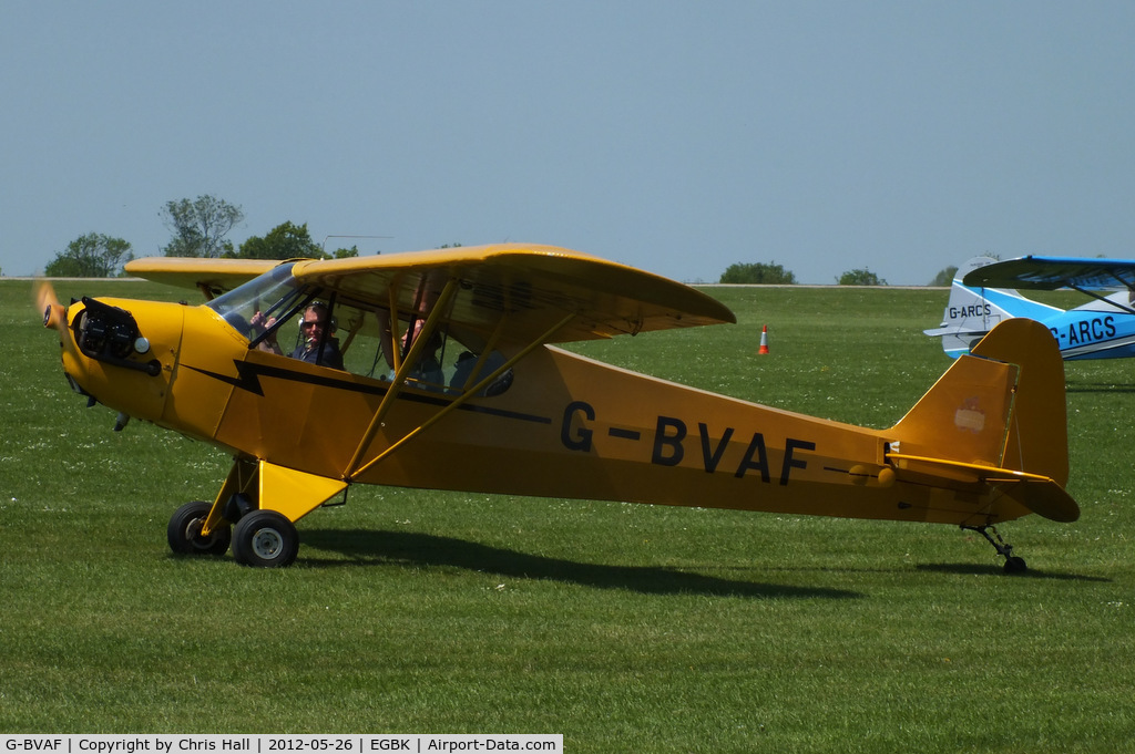 G-BVAF, 1940 Piper J3C-65 Cub Cub C/N 4645, at AeroExpo 2012