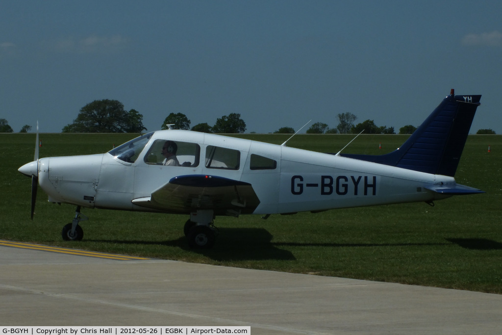 G-BGYH, 1979 Piper PA-28-161 Cherokee Warrior II C/N 28-7916313, at AeroExpo 2012