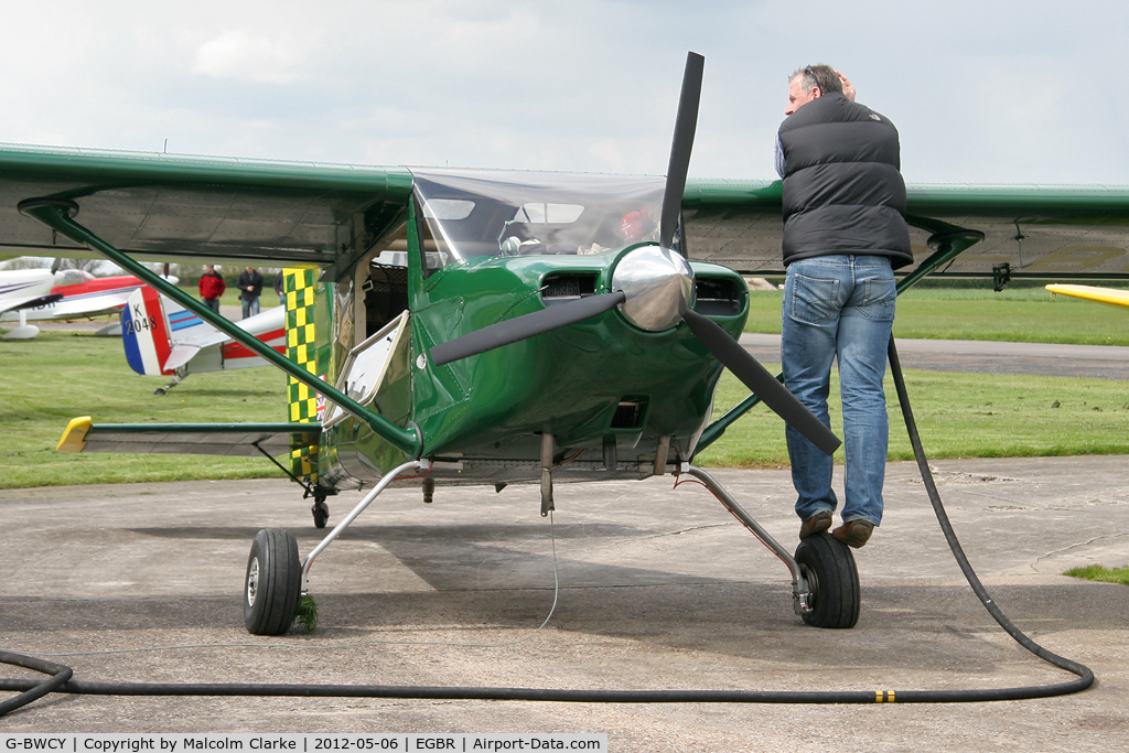 G-BWCY, 1996 Murphy Rebel C/N PFA 232-12135, Re-fuelling a Murphy Rebel at Breighton Airfield's May-hem Fly-In in 2012.,