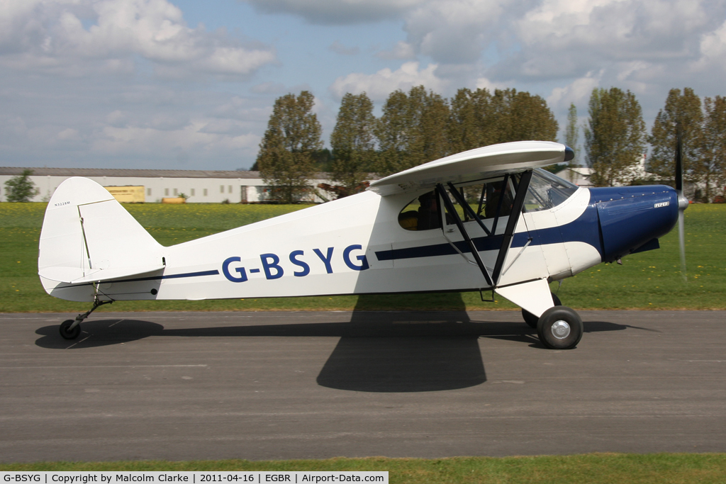 G-BSYG, 1947 Piper PA-12 Super Cruiser C/N 12-2106, Piper PA-12, Breighton Airfield, April 2011.