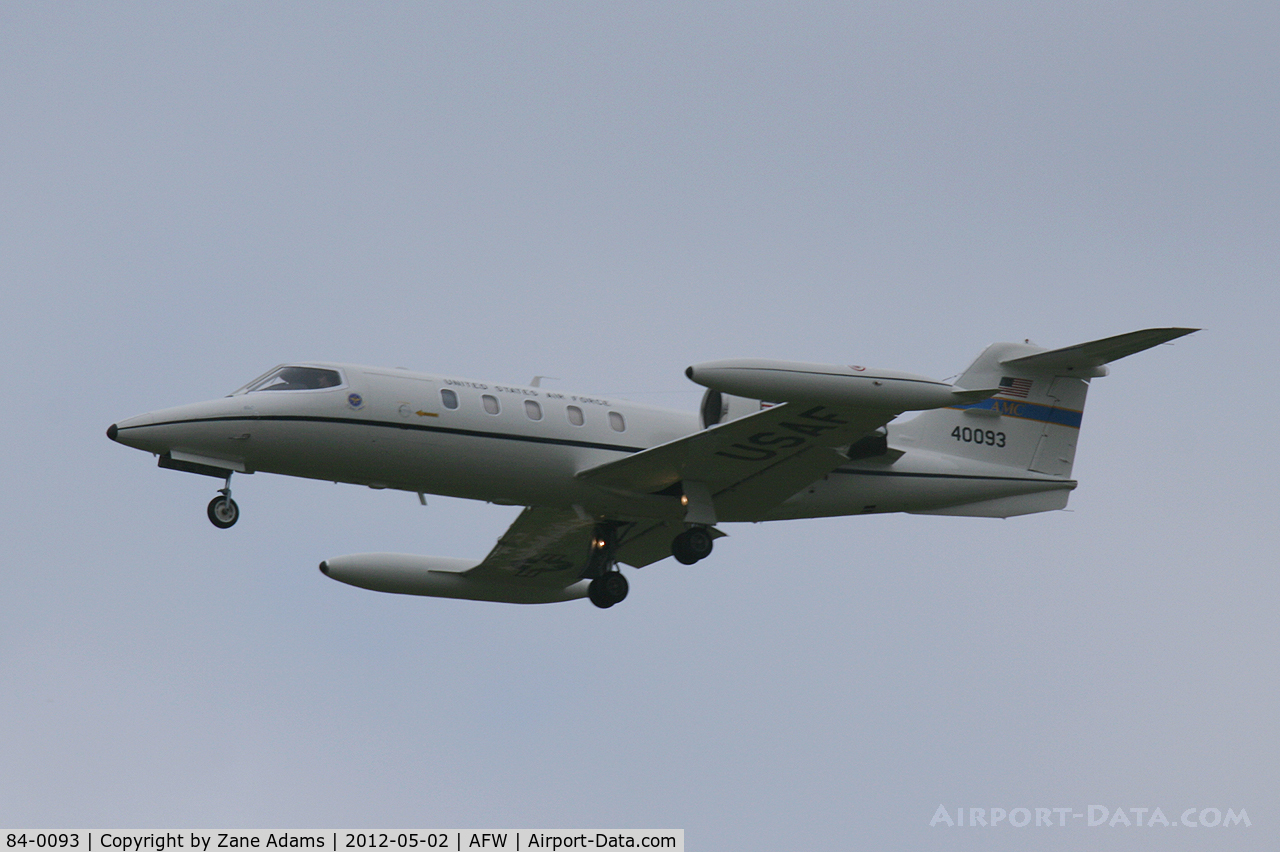 84-0093, 1984 Gates Learjet C-21A C/N 35A-539, Landing at Alliance Airport - Fort Worth, TX
