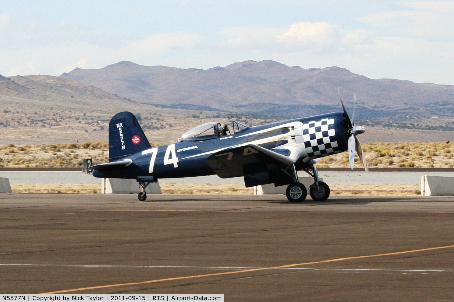 N5577N, 1946 Goodyear F2G-2 Corsair C/N 6172 (88463), Reno 2011