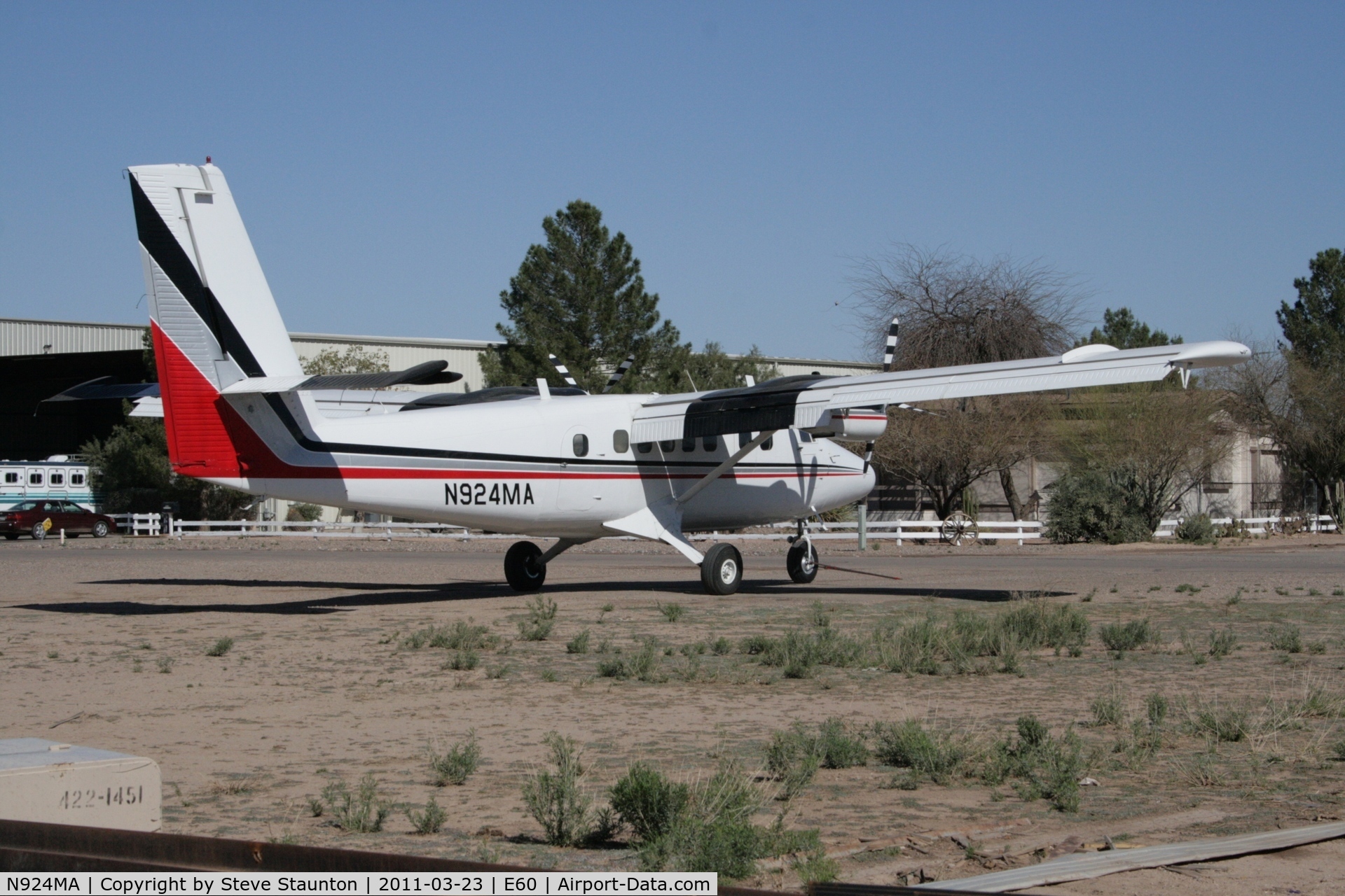 N924MA, 1969 De Havilland Canada DHC-6-200 Twin Otter C/N 216, Taken at Eloy Airport, in March 2011 whilst on an Aeroprint Aviation tour