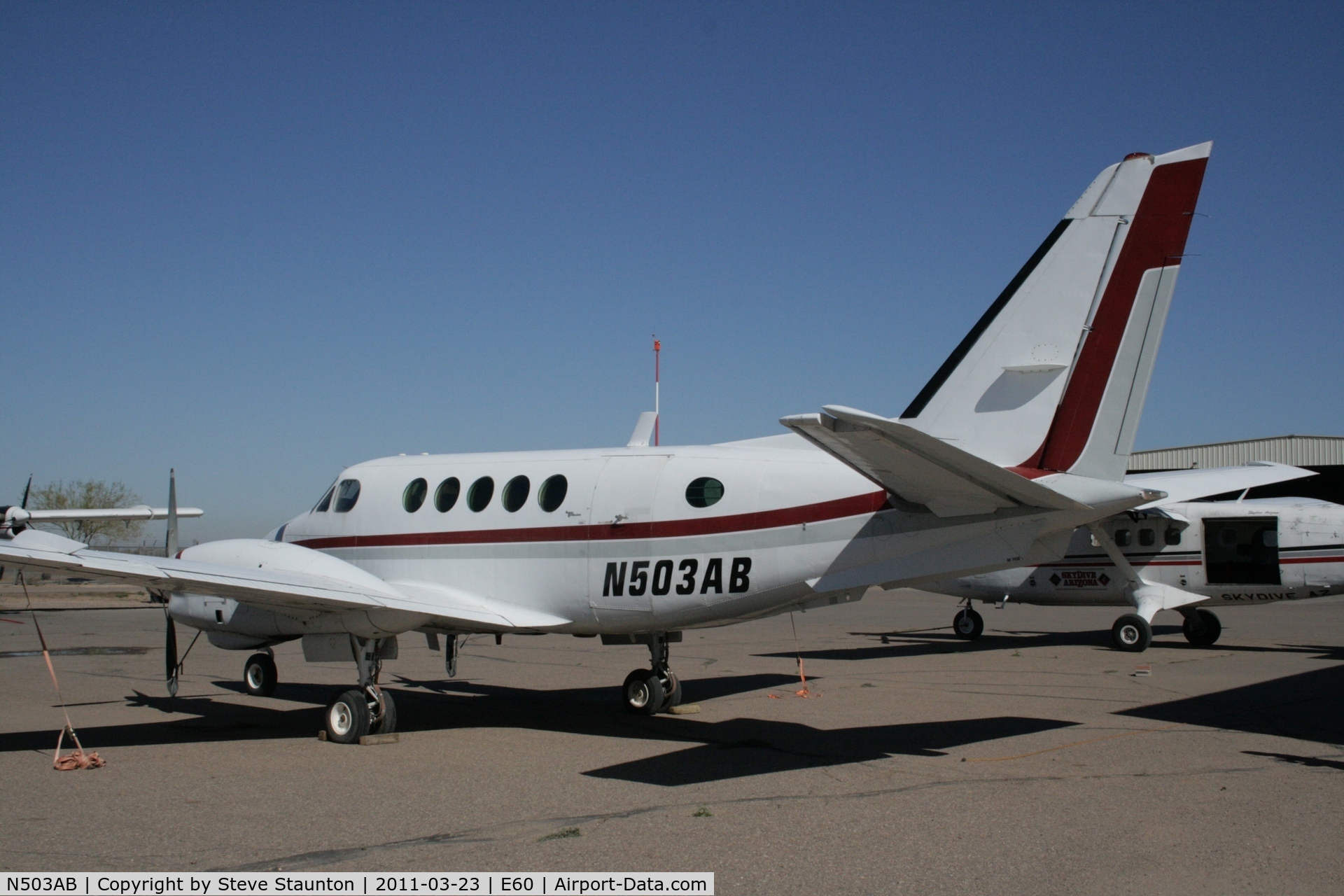 N503AB, 1970 Beech 100 King Air C/N B-18, Taken at Eloy Airport, in March 2011 whilst on an Aeroprint Aviation tour