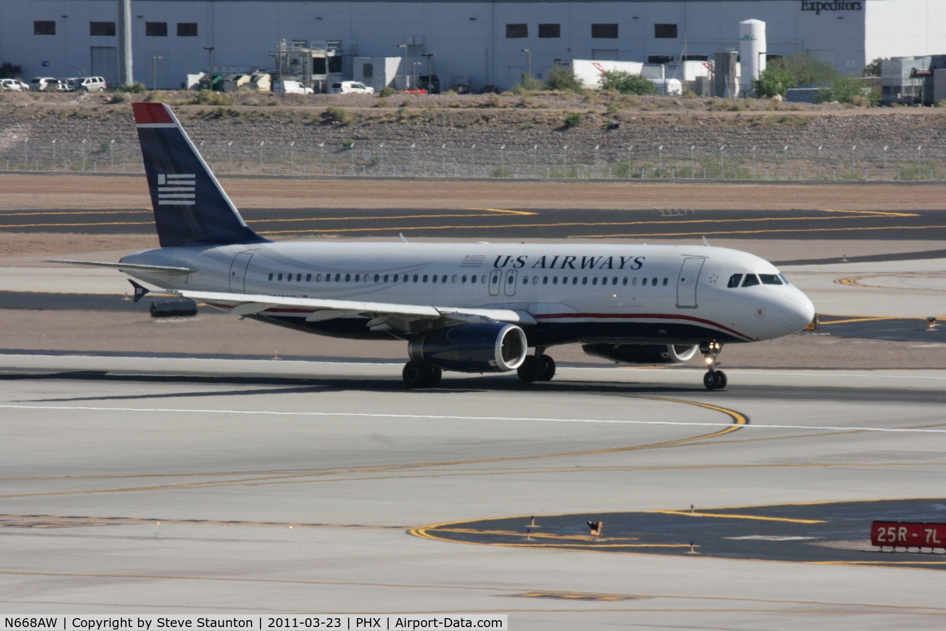 N668AW, 2002 Airbus A320-232 C/N 1764, Taken at Phoenix Sky Harbor Airport, in March 2011 whilst on an Aeroprint Aviation tour