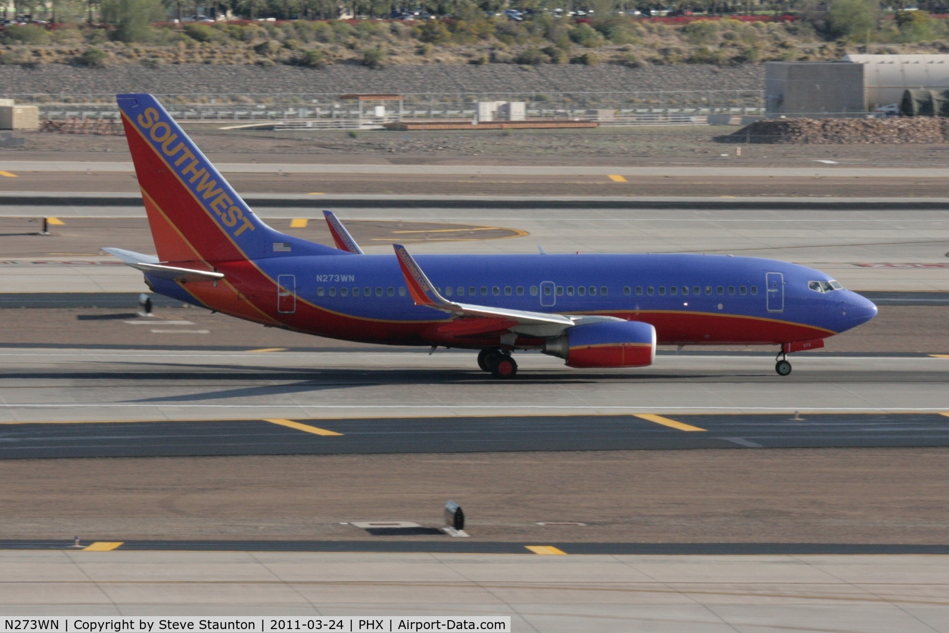 N273WN, 2007 Boeing 737-7H4 C/N 32528, Taken at Phoenix Sky Harbor Airport, in March 2011 whilst on an Aeroprint Aviation tour