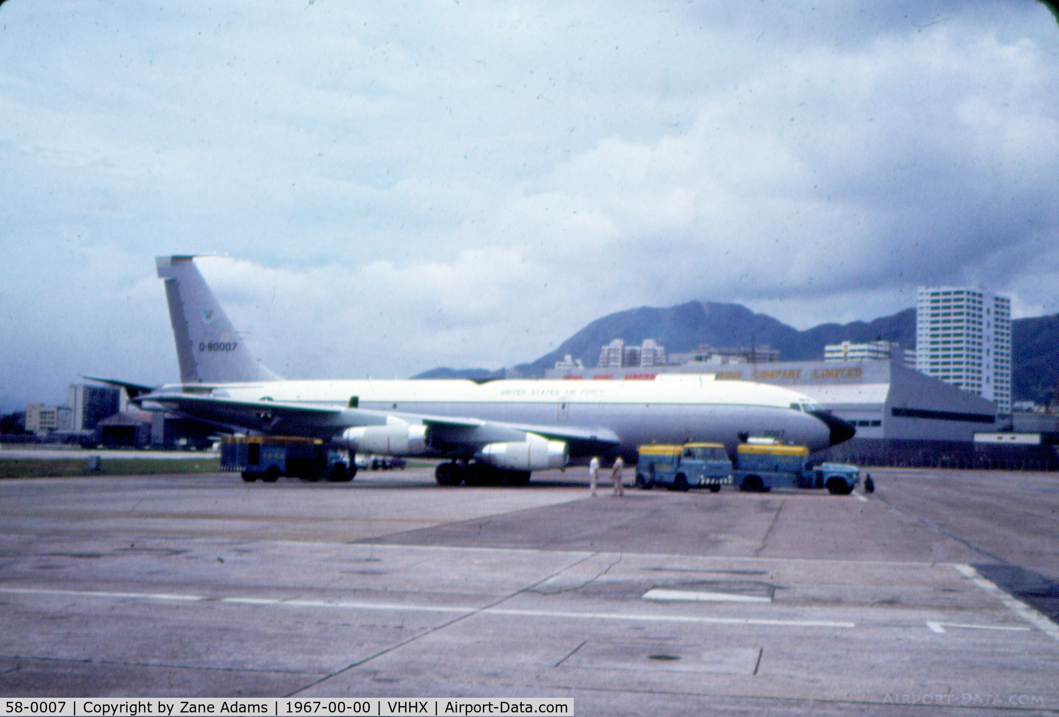 58-0007, 1958 Boeing EC-135P C/N 17752, Photographed in Hong Kong - scanned from a 35mm slide bought at an estate sale.