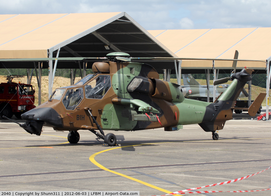 2040, Eurocopter EC-665 Tigre HAP C/N 2040, Used as a demo during LFBM Open Day 2012