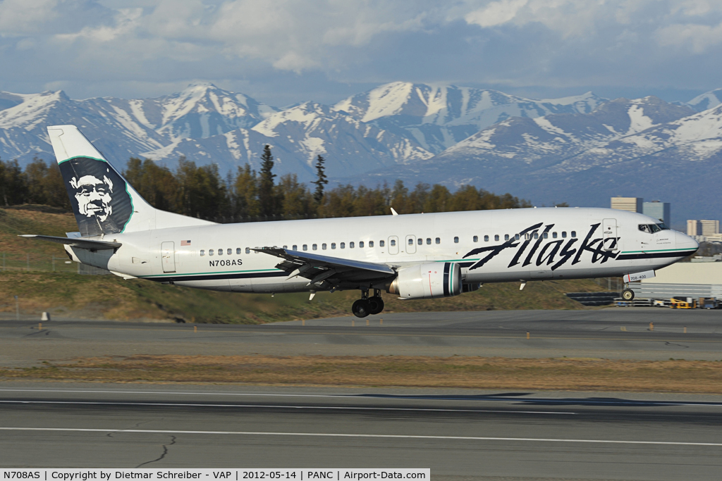 N708AS, 1999 Boeing 737-490 C/N 28895, Alaska Boeing 737-400