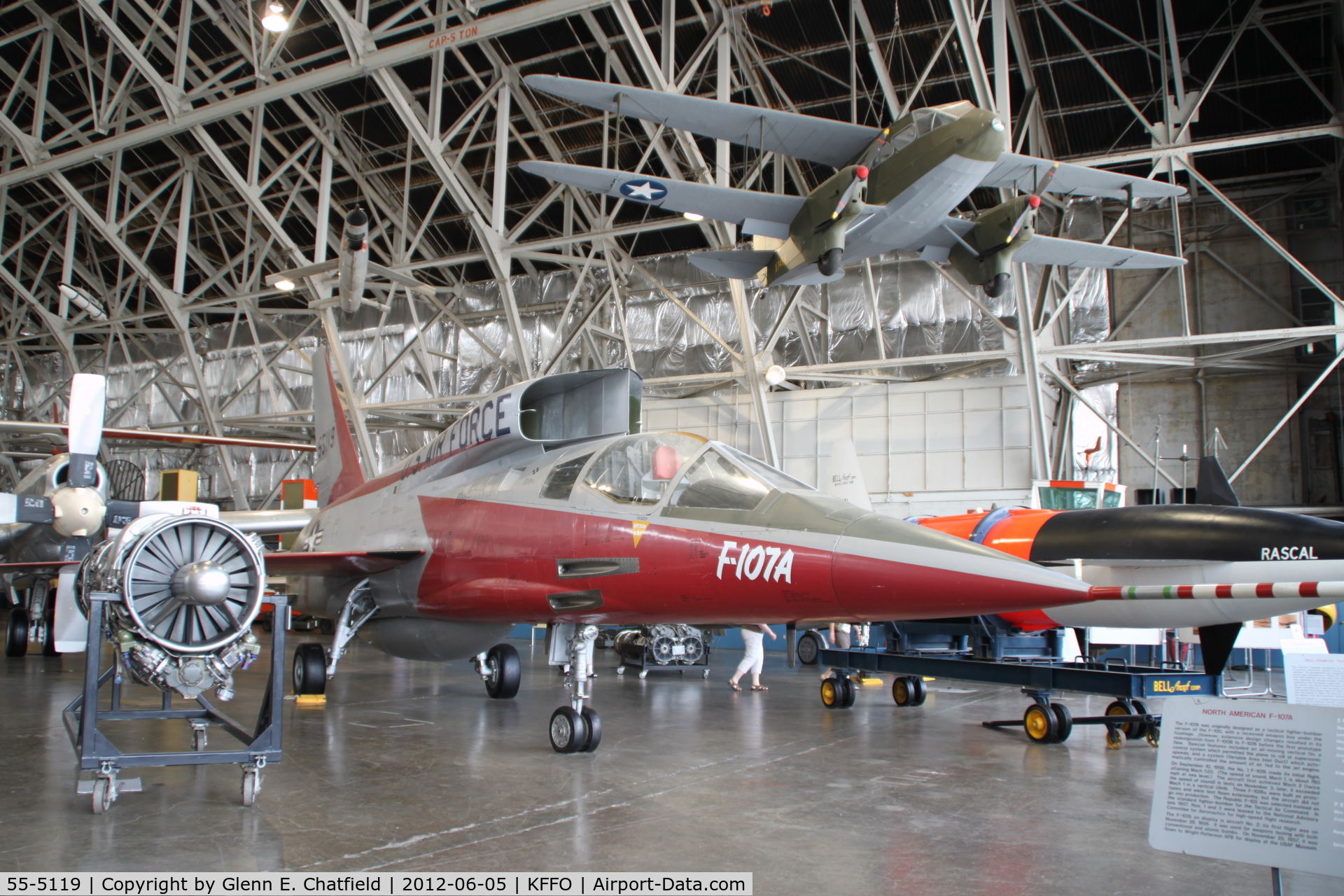 55-5119, 1955 North American F-107A C/N 212-2, At the Air Force Museum