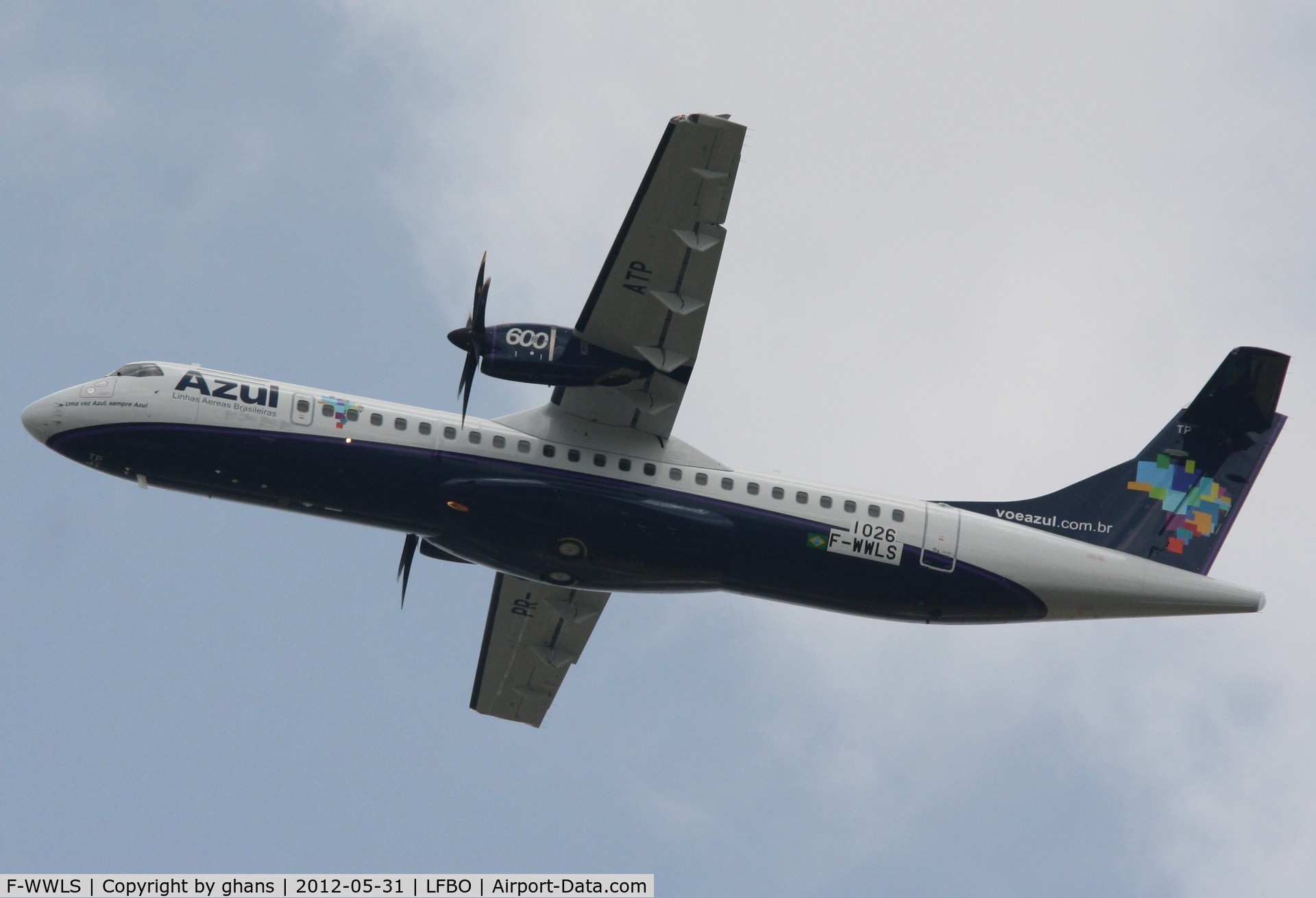 F-WWLS, 2012 ATR 72-600 C/N 1026, Azul Brasil to become PR-ATP