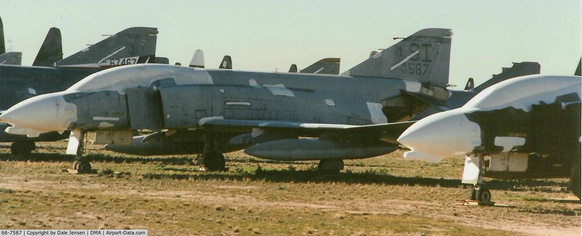 66-7587, 1966 McDonnell F-4D Phantom II C/N 2139, In storage at Davis-Monthan AFB.