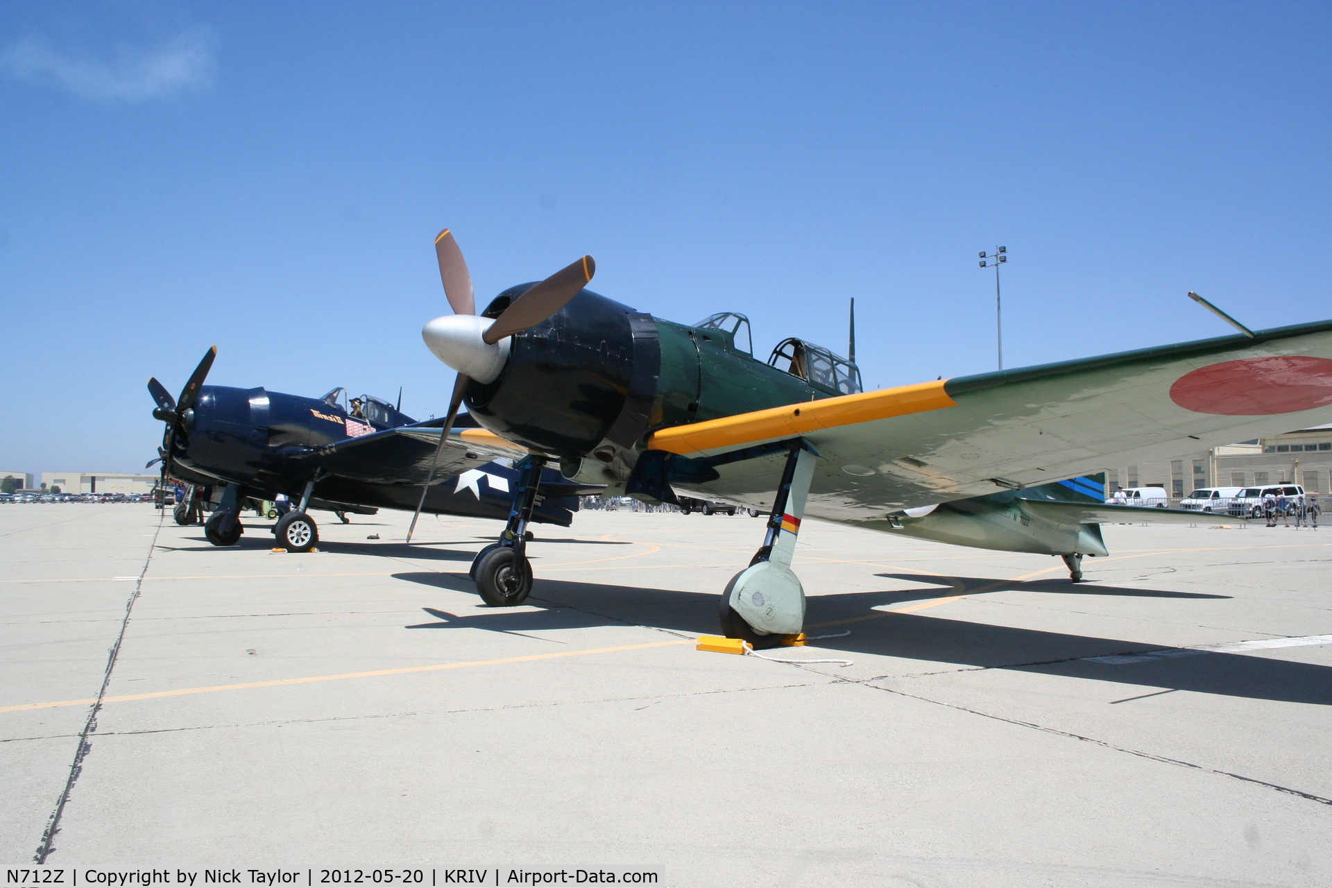 N712Z, 1942 Mitsubishi A6M3 Reisen (Zero) C/N 3869, On display at the March AFB airshow