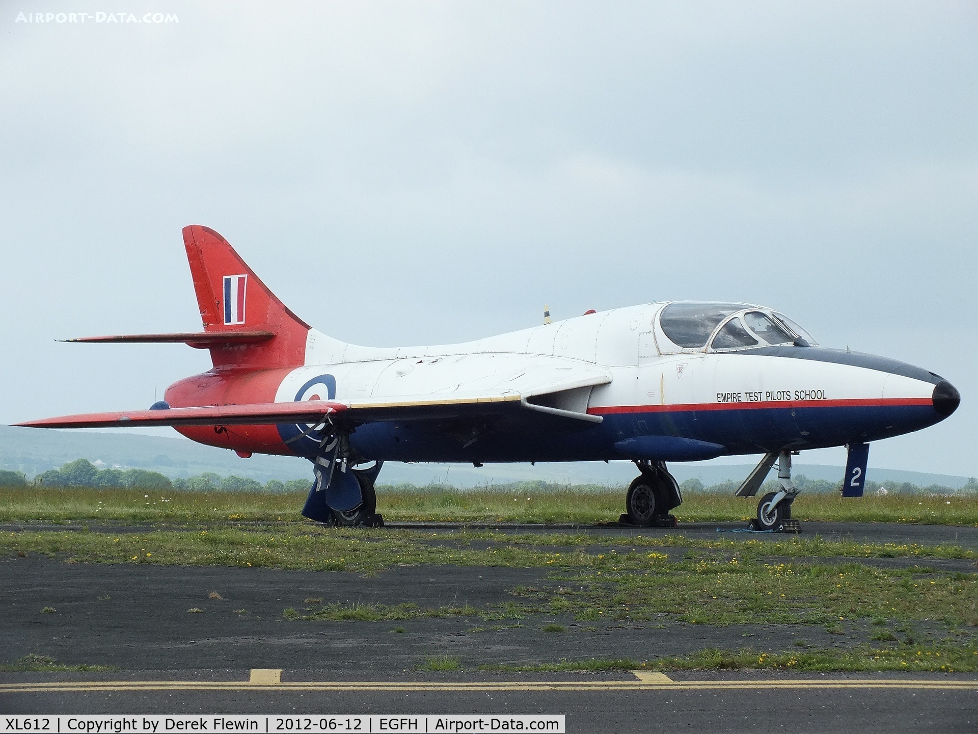 XL612, 1958 Hawker Hunter T.7 C/N 41H-695346, Delivered to EGFH 8 January 2012.