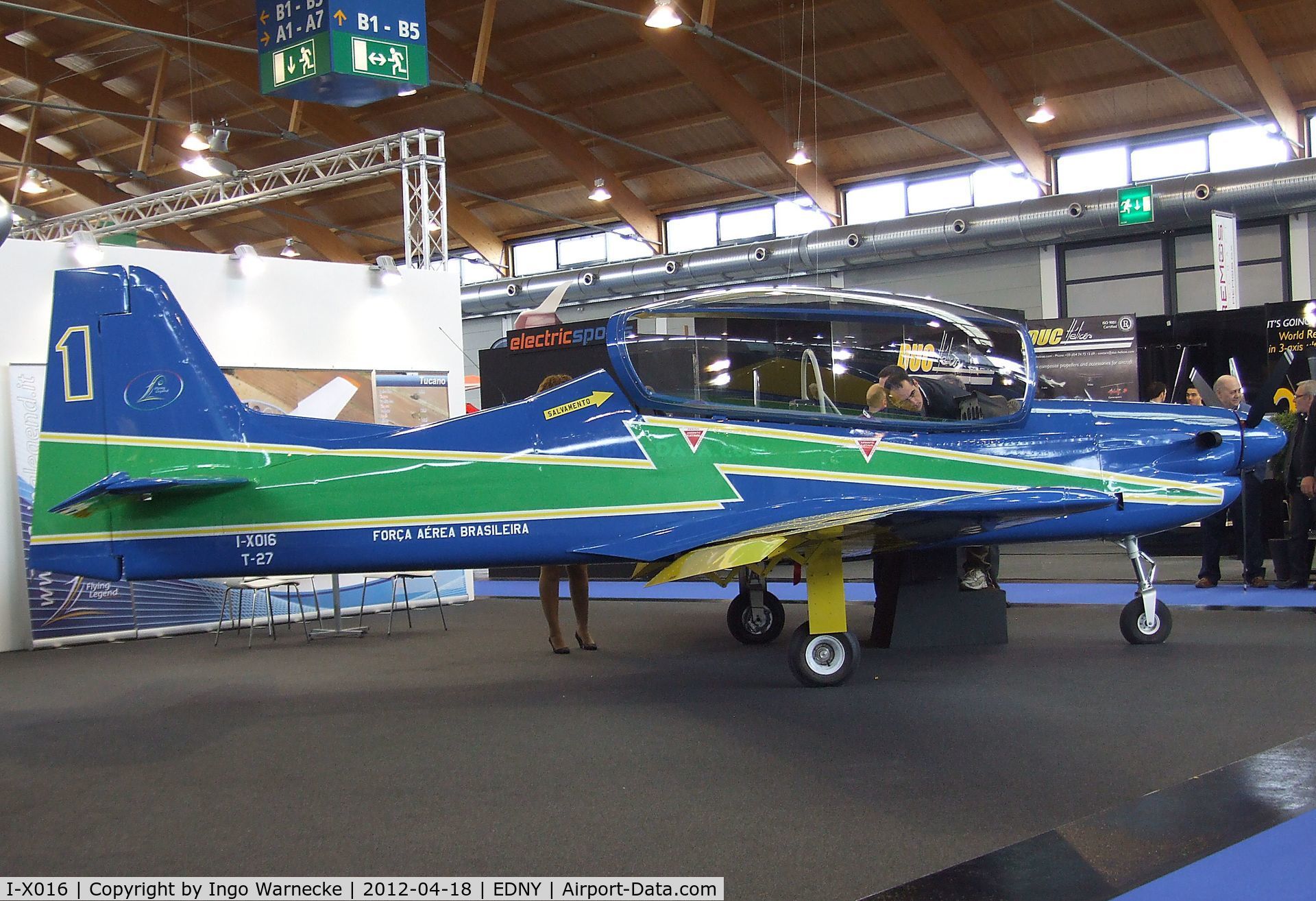 I-X016, Embraer T-27 Tucano (EMB-312) Replica C/N Not found I-X016, Flying Legend Tucano replica at the AERO 2012, Friedrichshafen