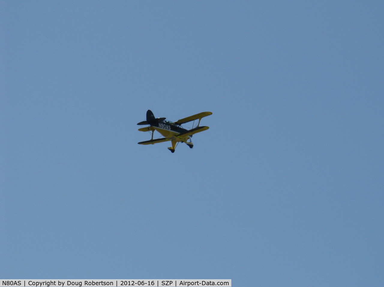 N80AS, 1992 Pitts S-2B Special C/N 5244, 1992 PITTS AEROBATICS S-2B, Lycoming AEIO-540, takeoff climb Rwy 22