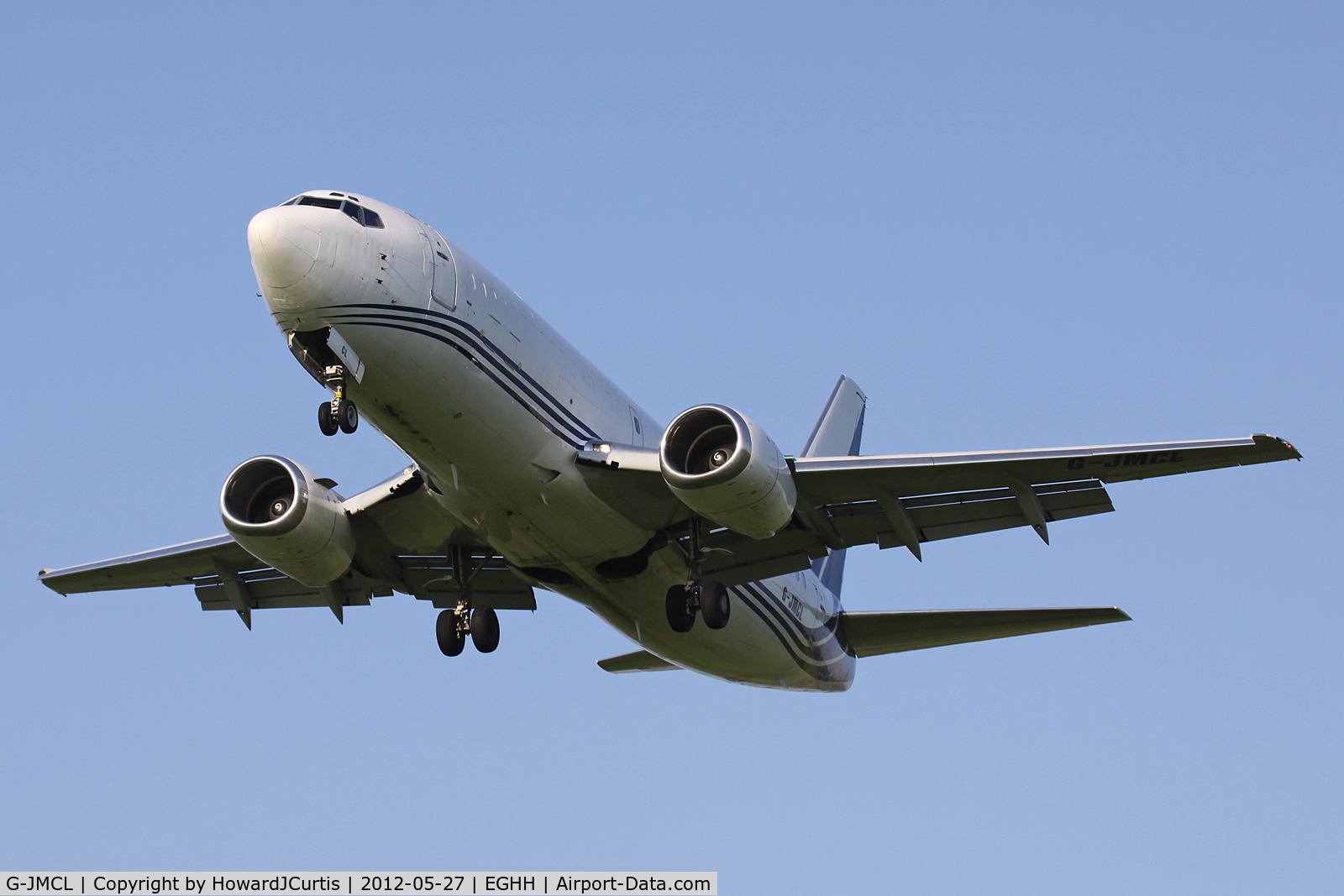 G-JMCL, 1988 Boeing 737-322F C/N 23951, Caught on approach to runway 08.
