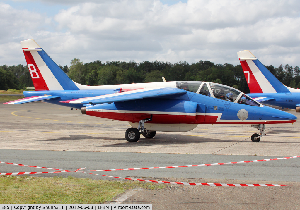 E85, Dassault-Dornier Alpha Jet E C/N E85, Demo flight during LFBM Open Day 2012... Registered as F-UGFF