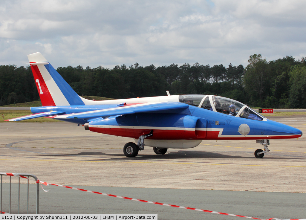 E152, Dassault-Dornier Alpha Jet E C/N E152, Demo flight during LFBM Open Day 2012... Now French Air Force Partrol as F-UHRT/1