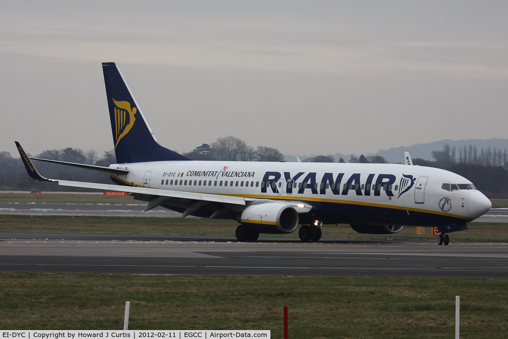 EI-DYC, 2008 Boeing 737-8AS C/N 36567, Operated by Ryanair.