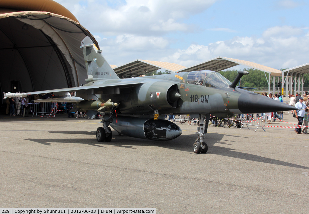 229, Dassault Mirage F.1CT C/N 0000, Displayed during LFBM Open Day 2012... Recoded as 118-QW since August 2011