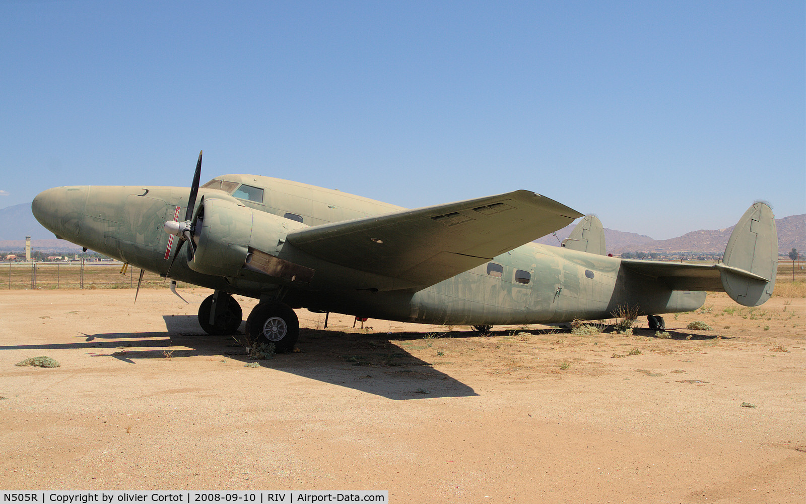 N505R, 1942 Lockheed 18-08 Lodestar C/N 2358, March museum, CA