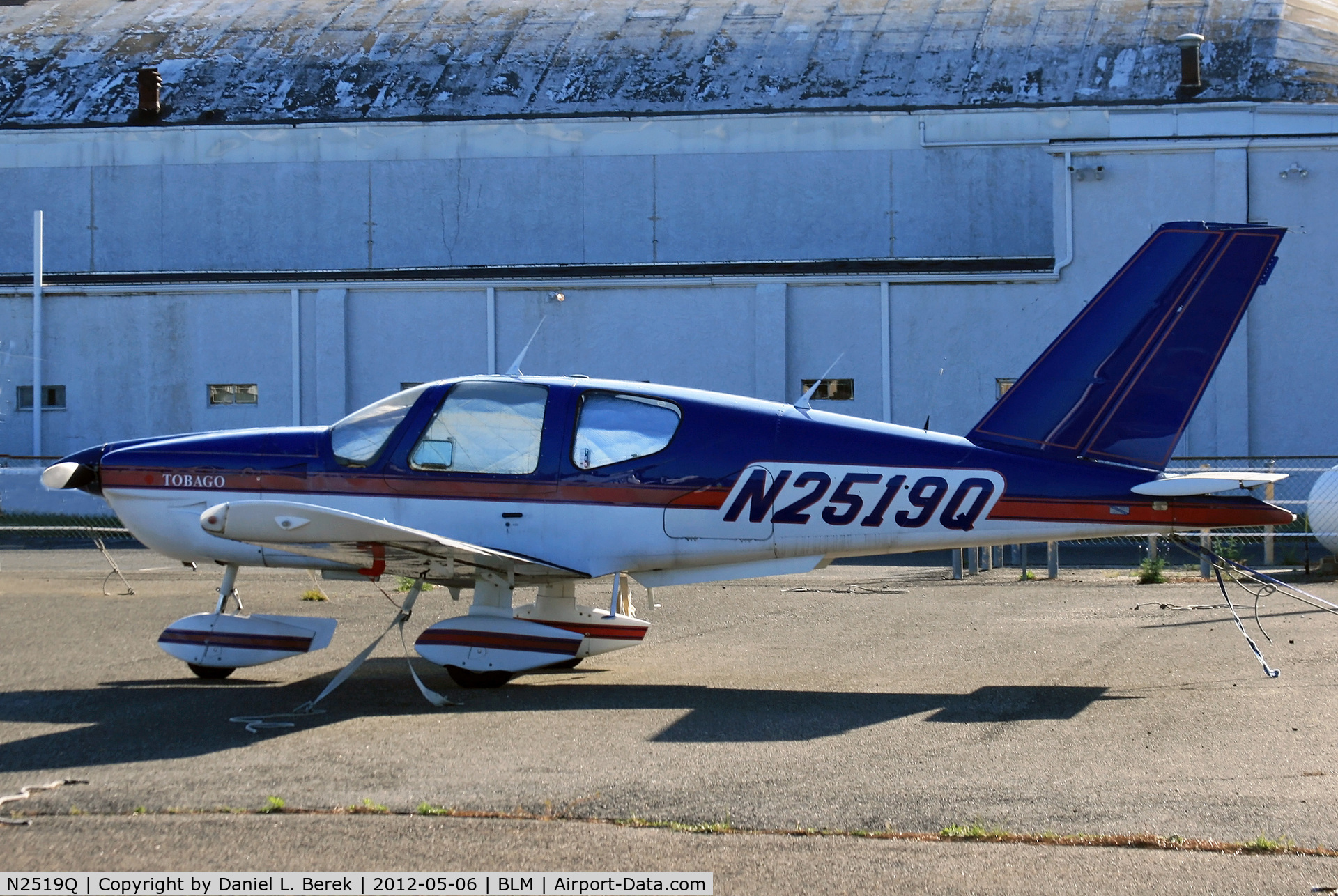 N2519Q, Socata TB-10 Tobago C/N 1155, A very French and quite sporty little plane enjoys a springtime late evening at Monmouth Executive Airport.