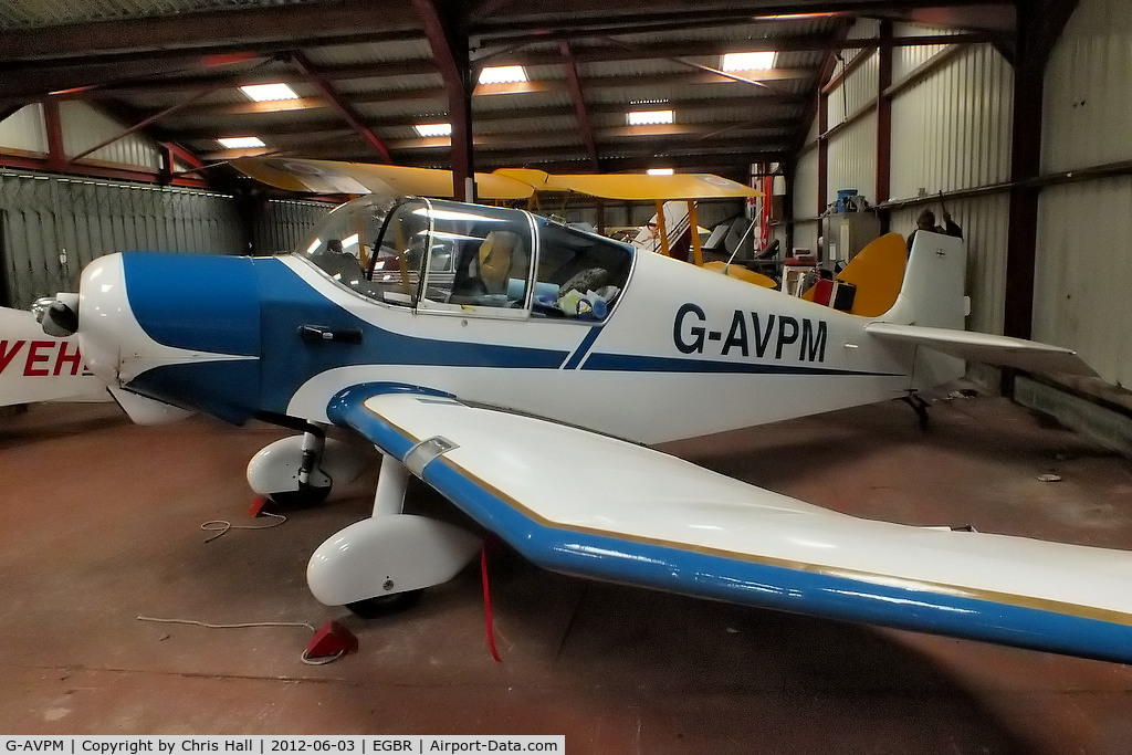 G-AVPM, 1957 SAN Jodel D-117 C/N 593, at Breighton Aerodrome, North Yorkshire