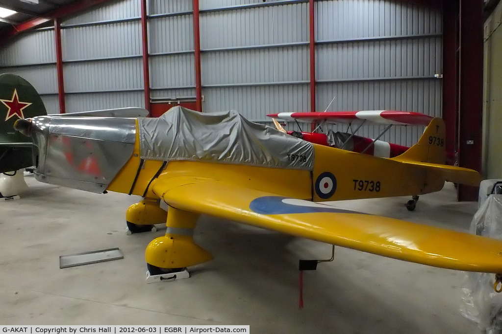 G-AKAT, 1940 Miles M14A Hawk Trainer 3 C/N 2005, at Breighton Aerodrome, North Yorkshire