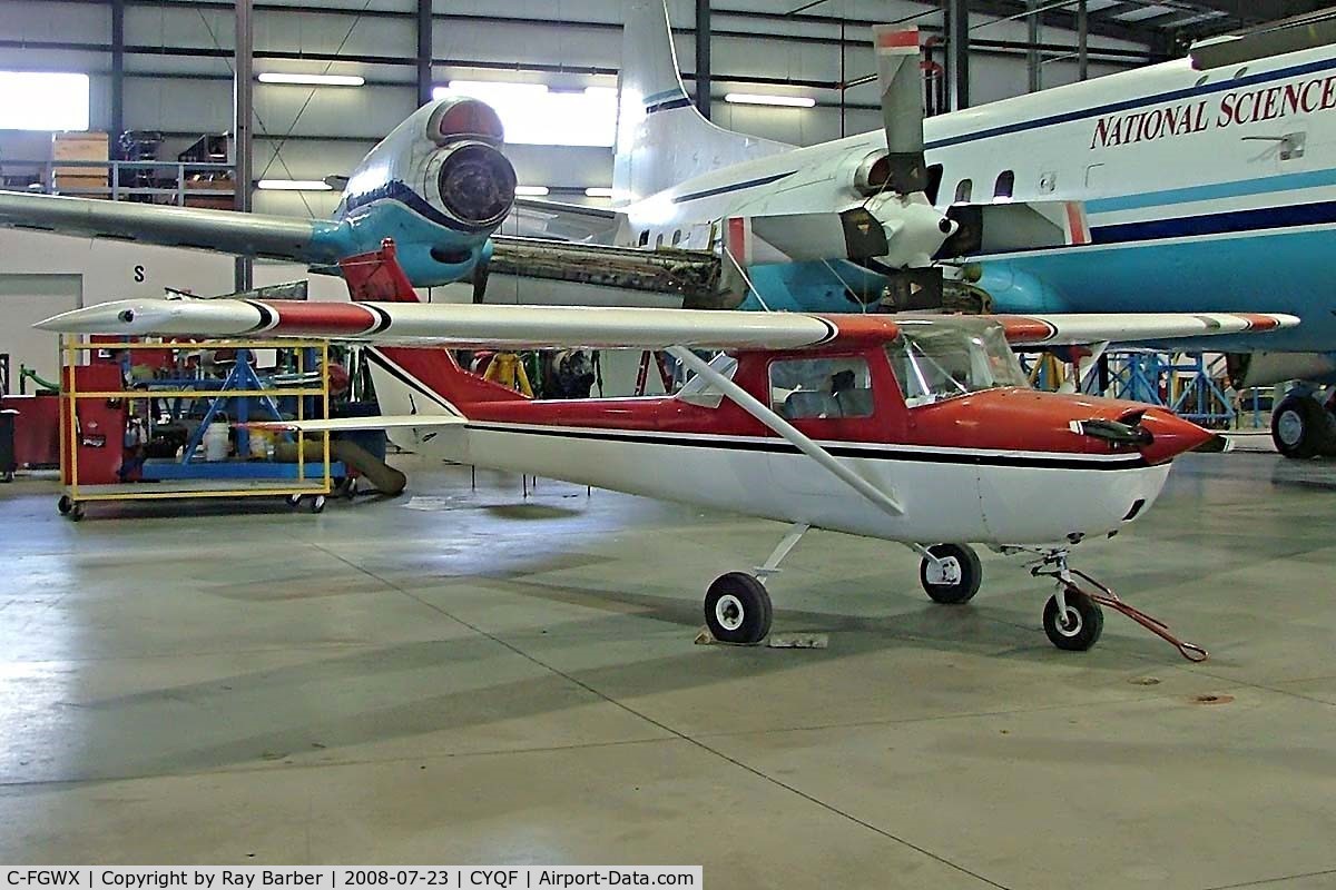 C-FGWX, 1968 Cessna 150F C/N 15062038, Parked in large hangar.