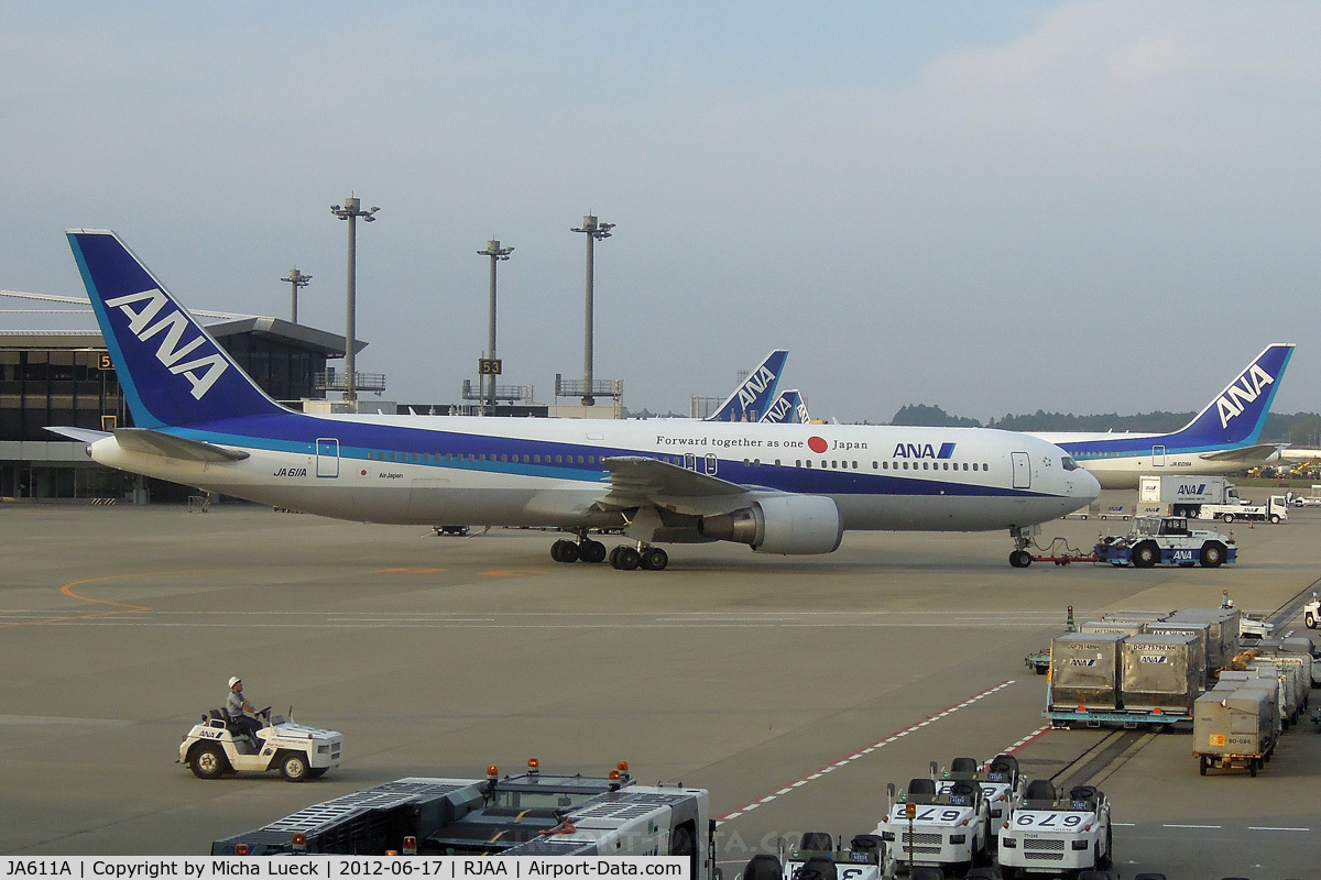 JA611A, 2003 Boeing 767-381/ER C/N 32980, At Narita