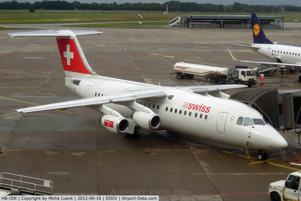 HB-IXN, 1996 British Aerospace Avro 146-RJ100 C/N E3286, At Hanover