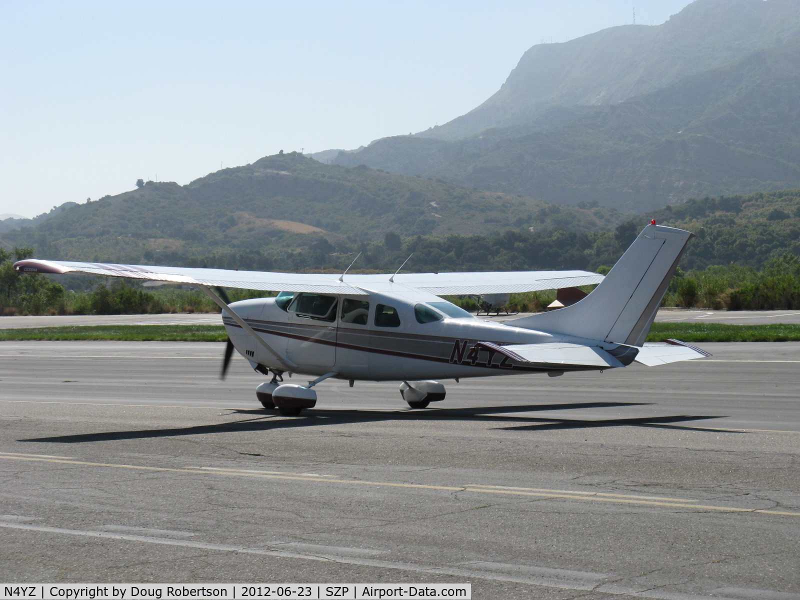 N4YZ, 1977 Cessna U206G Stationair C/N U20603702, 1977 Cessna U206G STATIONAIR 6, Continental IO-520-F 300/285 Hp, multiple certification, taxi to Rwy 22