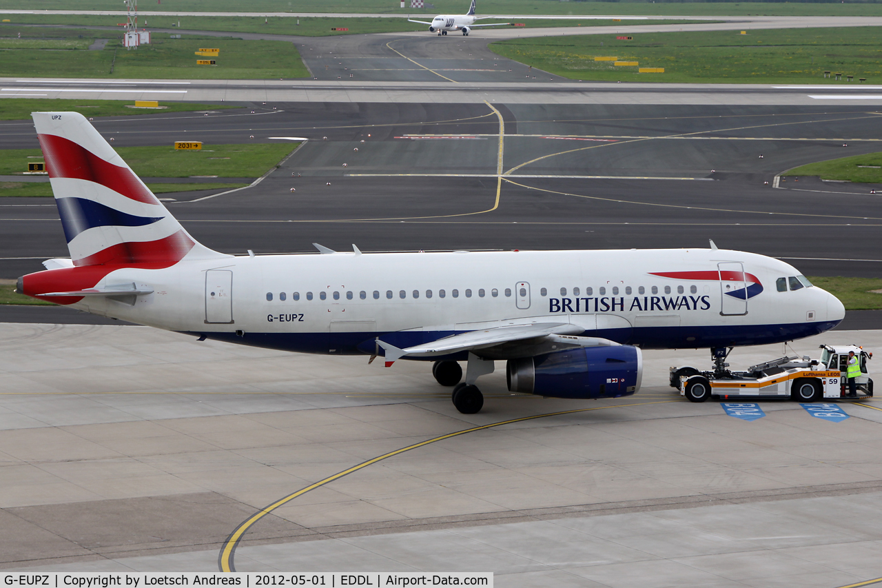 G-EUPZ, 2001 Airbus A319-131 C/N 1510, BAW943 Dusseldorf to London, Heathrow (LHR)