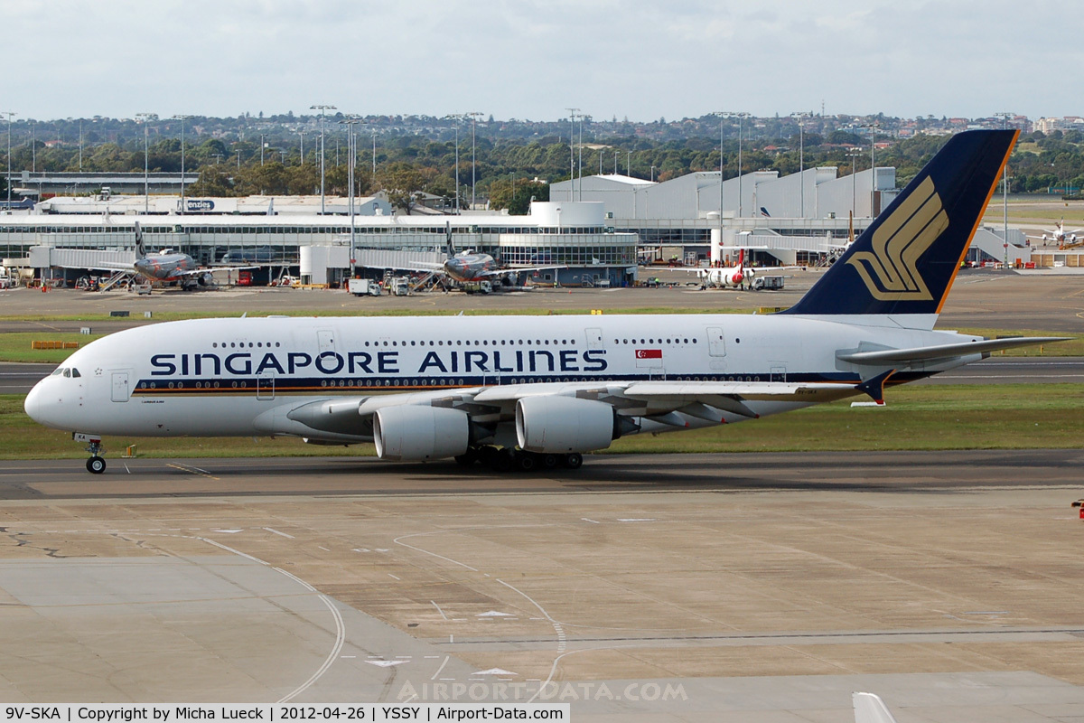9V-SKA, 2007 Airbus A380-841 C/N 003, At Sydney