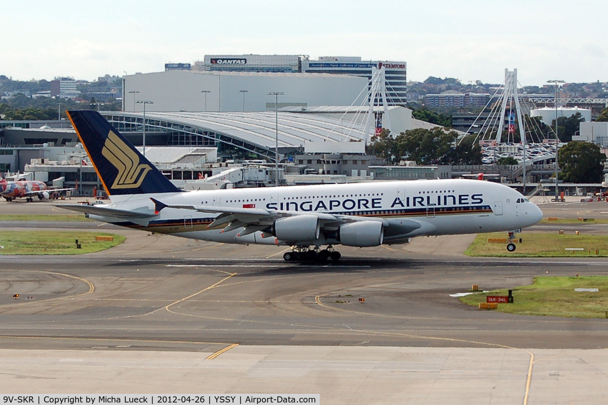 9V-SKR, 2011 Airbus A380-841 C/N 082, At Sydney