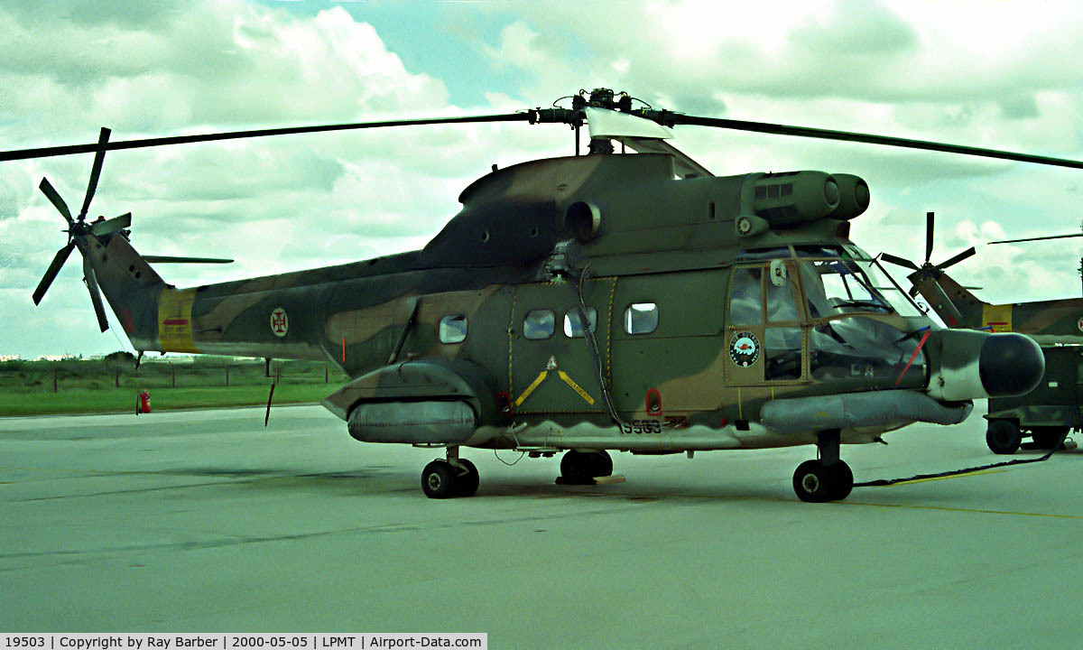 19503, 1969 Aerospatiale SA-330S-1 Puma C/N 1004, Aerospatiale SA.330 S1 Puma [1004] Montijo~CS 05/05/2000. Taken from a slide.