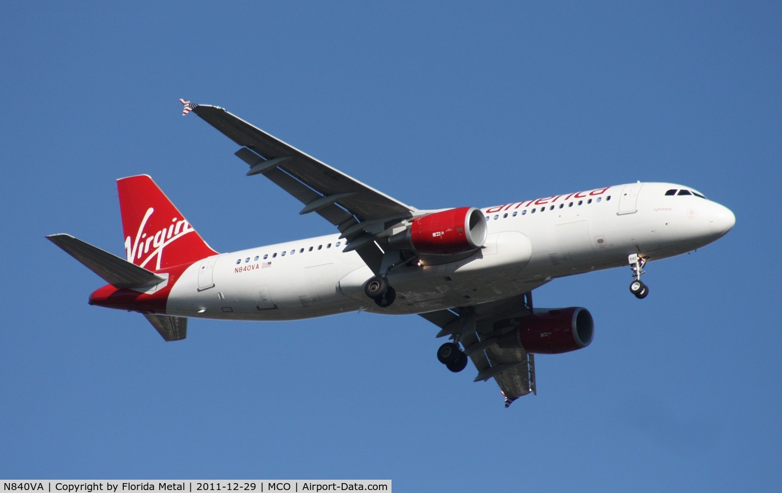 N840VA, 2011 Airbus A320-214 C/N 4616, Virgin America A320