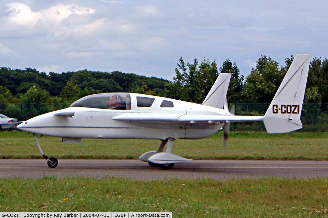 G-COZI, 1993 Co-Z Cozy Mark III C/N PFA 159-12162, Co-Z Developments Cozy III [PFA 159-12162] Kemble~G 11/07/2004. Seen taxiing for departure.