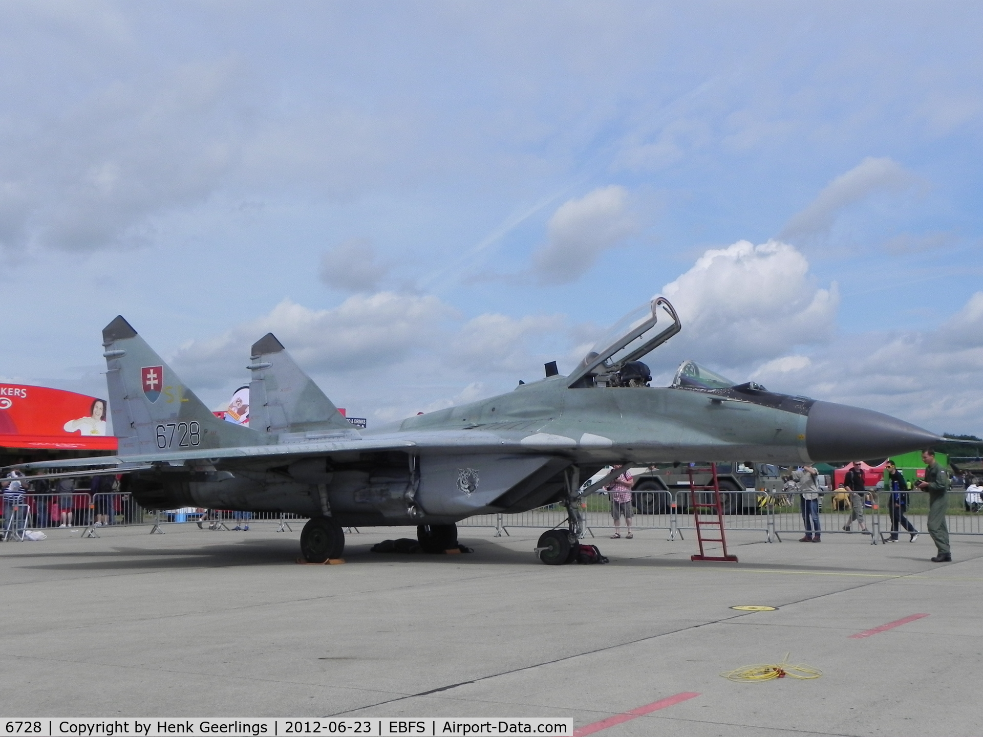 6728, Mikoyan-Gurevich MiG-29AS C/N 2960536067, Florennes Internatioal Airshow , June 2012 

Slovak AF