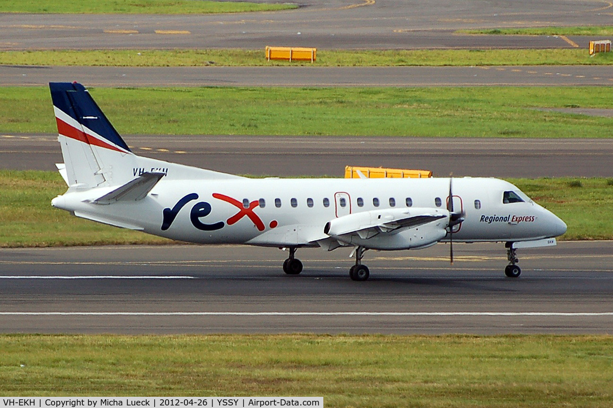 VH-EKH, 1995 Saab 340B C/N 340B-369, At Sydney