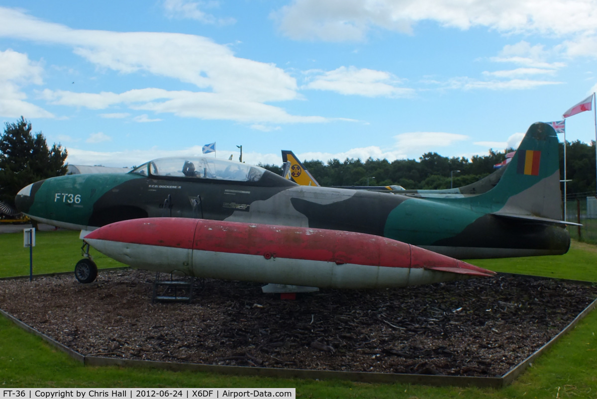 FT-36, 1955 Lockheed T-33A Shooting Star C/N 580-9588, former Belgium Air Force Lockheed T-33A preserved at the Dumfries & Galloway Aviation Museum