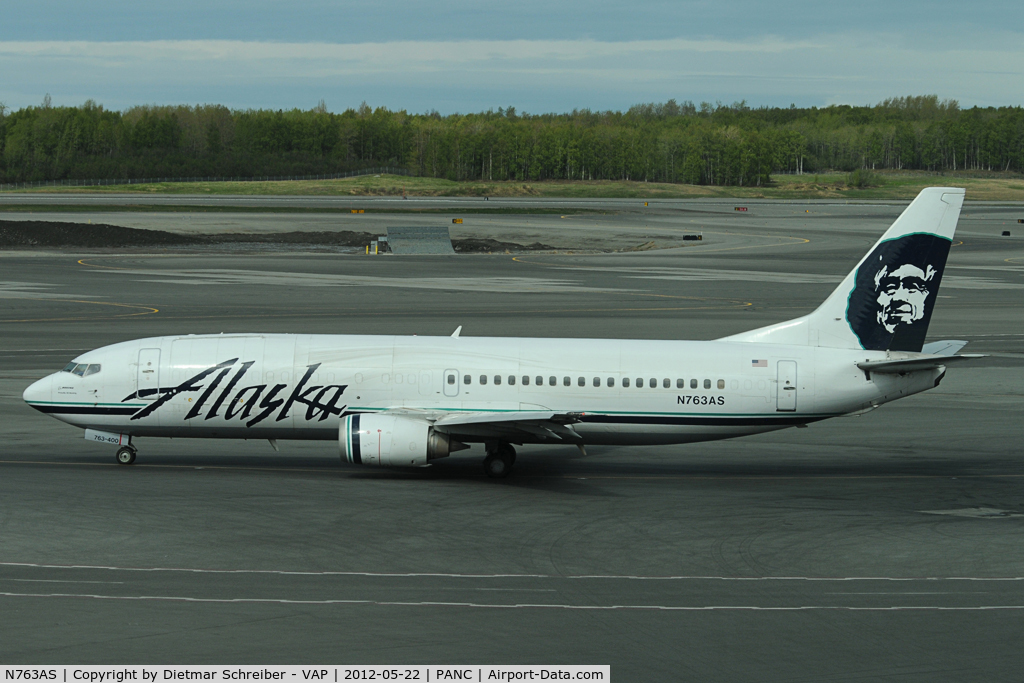N763AS, 1992 Boeing 737-4Q8 C/N 25100, Alaska Boeing 737-400