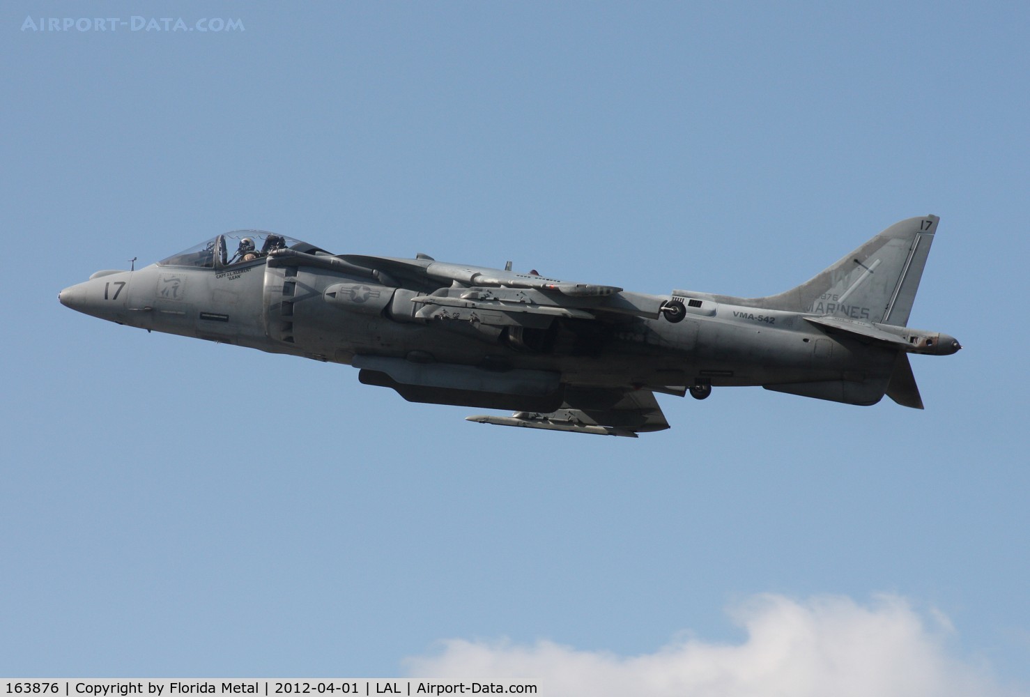 163876, McDonnell Douglas AV-8B Harrier II C/N 184, Harrier departing Sun N Fun